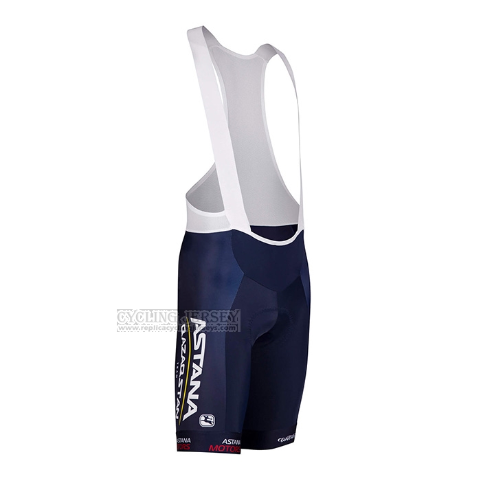 2022 Cycling Jersey Astana White Blue Short Sleeve and Bib Short